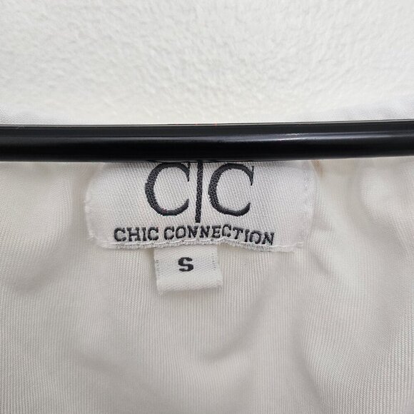 C/C Chic Connection White Embroidered Boho Peasant Bell Sleeve Dress S - Picture 3 of 11